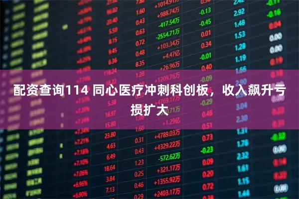 配资查询114 同心医疗冲刺科创板，收入飙升亏损扩大